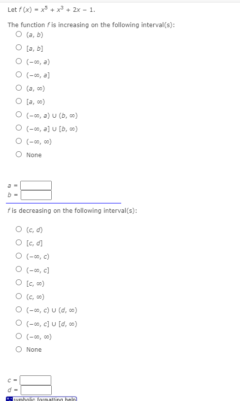 Answered Let F X X5 X 2x 1 The Bartleby