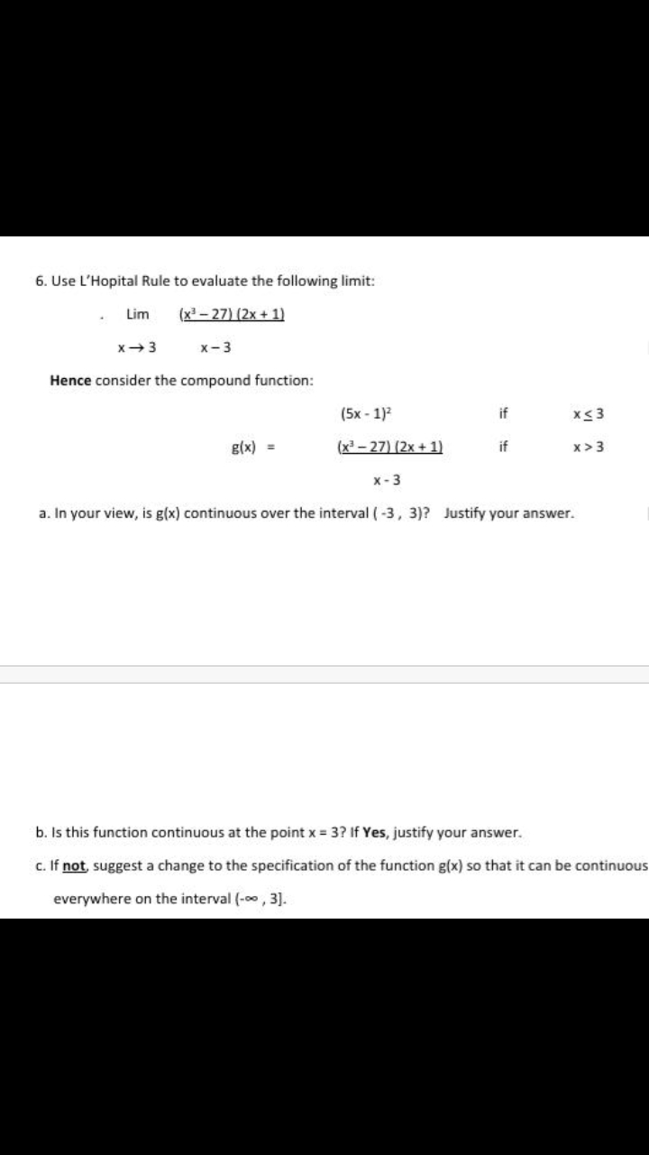 Answered 5x 1 If X 3 G X X 27 2x Bartleby