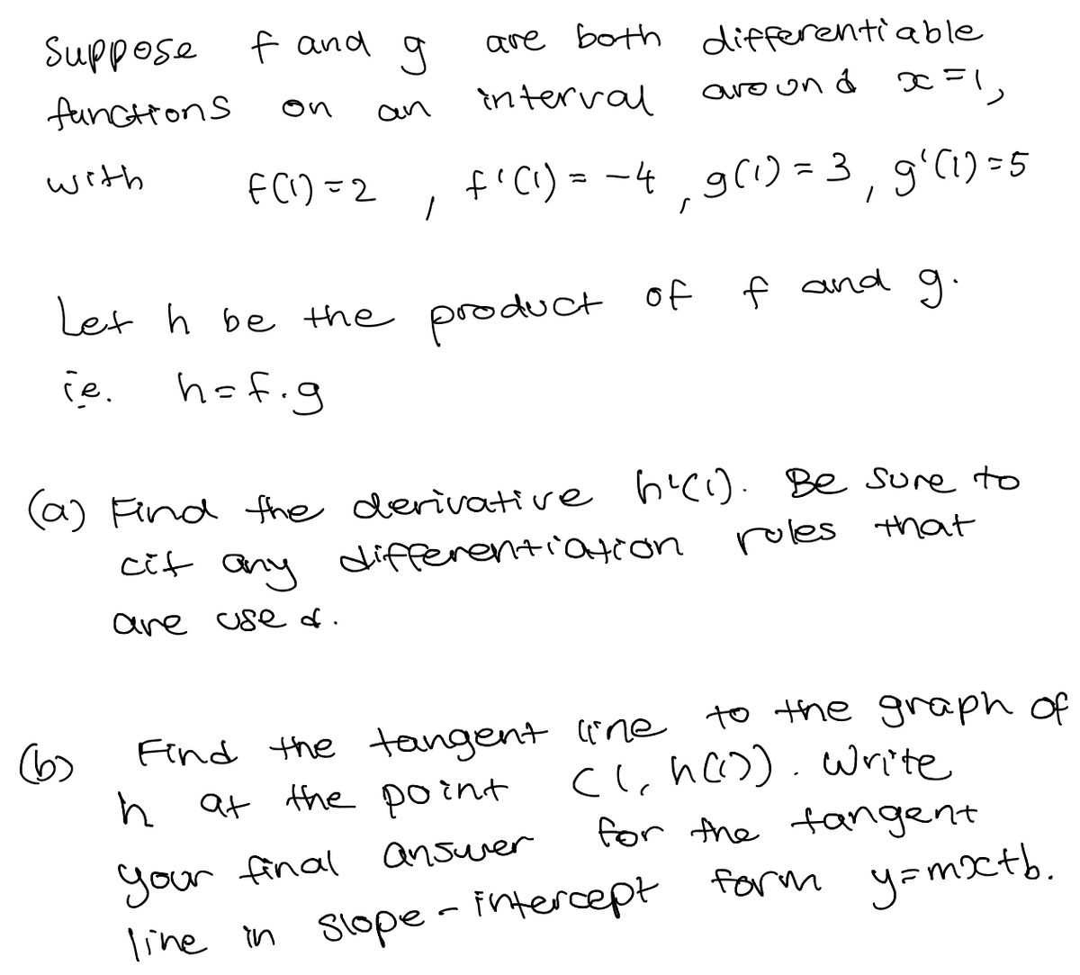 Answered Suppose F And A Are Both Differentiable Bartleby