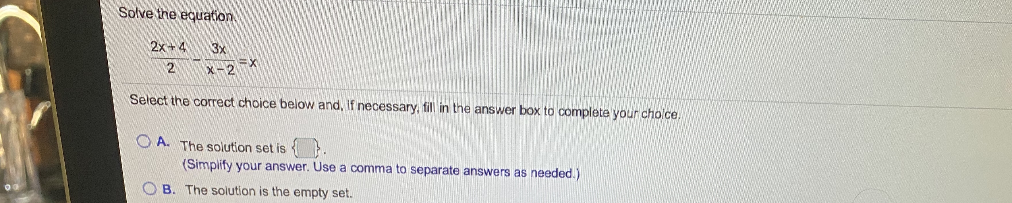 answered-solve-the-equation-2x-4-3x-x-2-select-bartleby