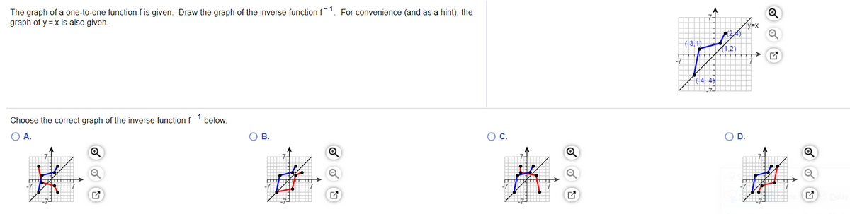 Answered The Graph Of A One To One Function F Is Bartleby