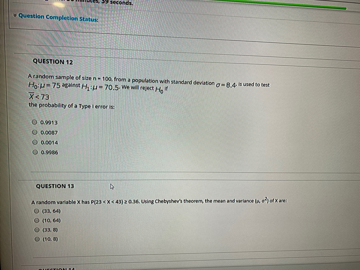Answered Question 12 A Random Sample Of Size N Bartleby