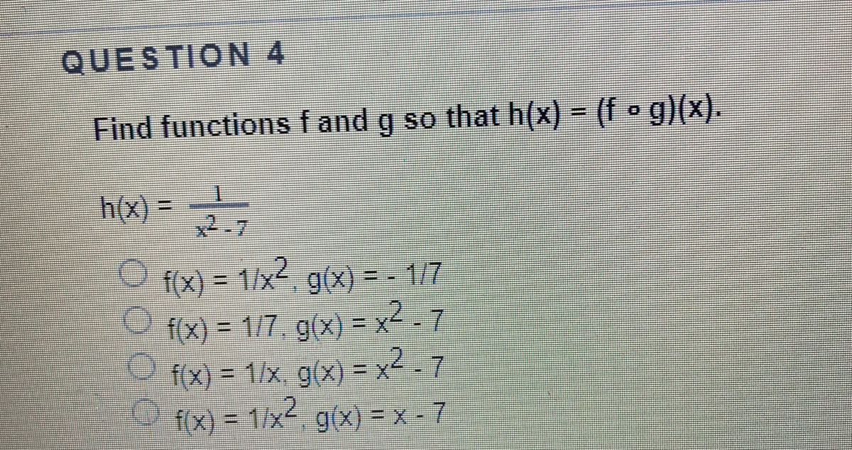 Answered Find Functions F And G So That H X … Bartleby