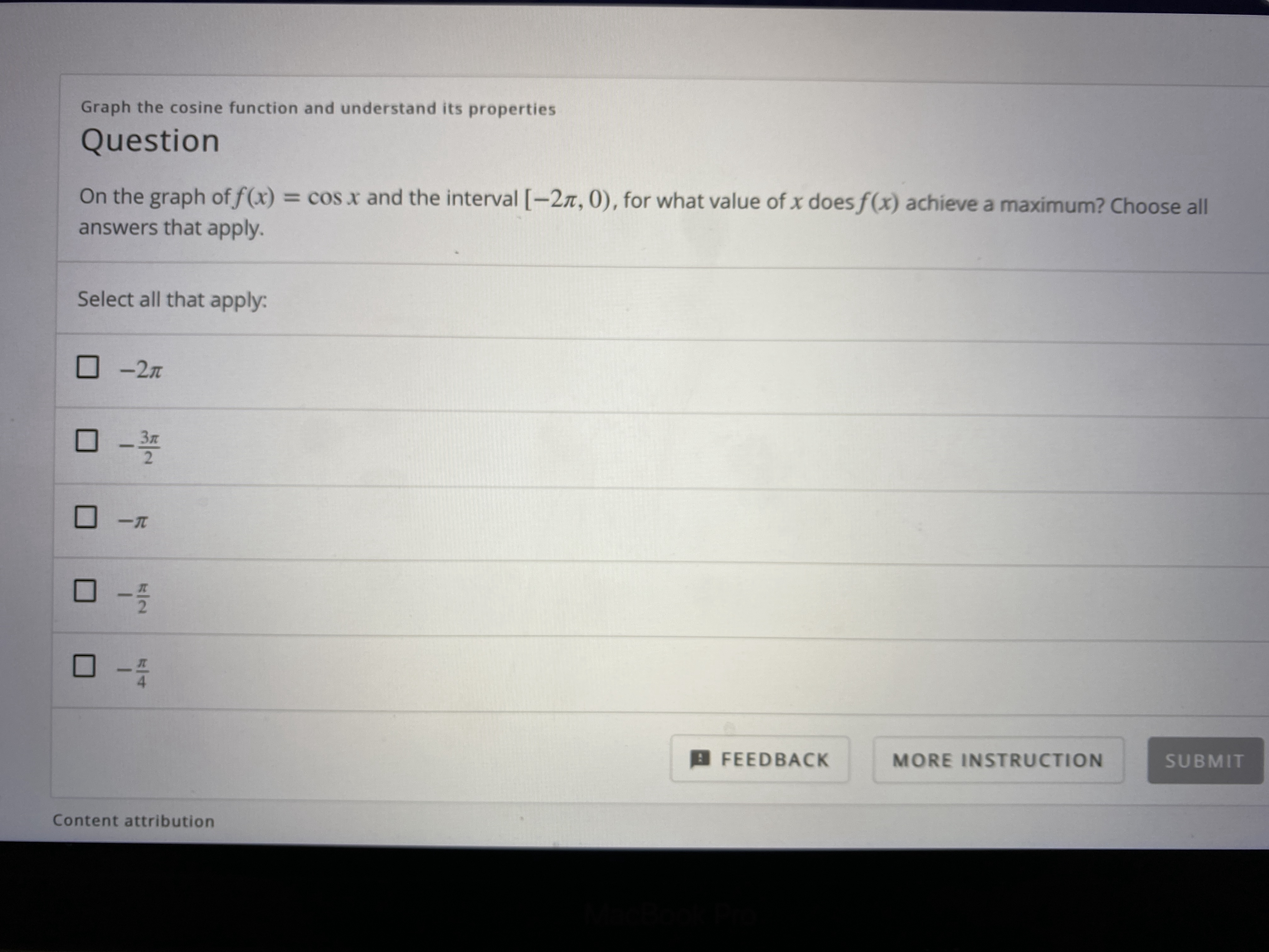 Answered On The Graph Of F X Cos X And The Bartleby