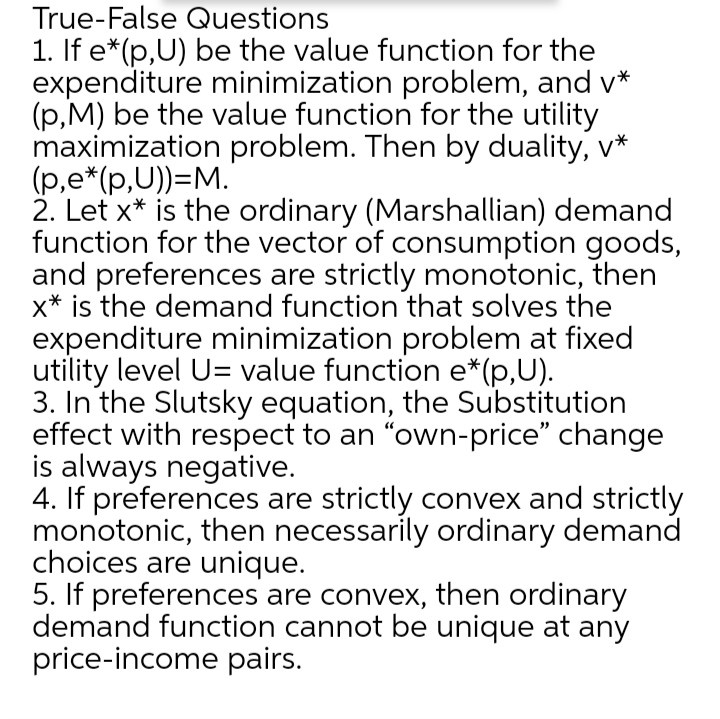 Answered True False Questions 1 If E P U Be Bartleby