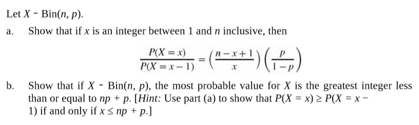 Answered Let X Bin N P Show That If X Is An Bartleby