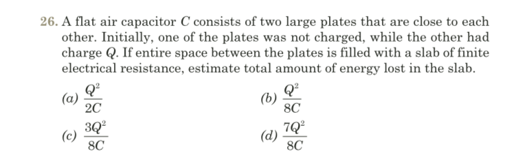 Answered 26 A Flat Air Capacitor C Consists Of Bartleby