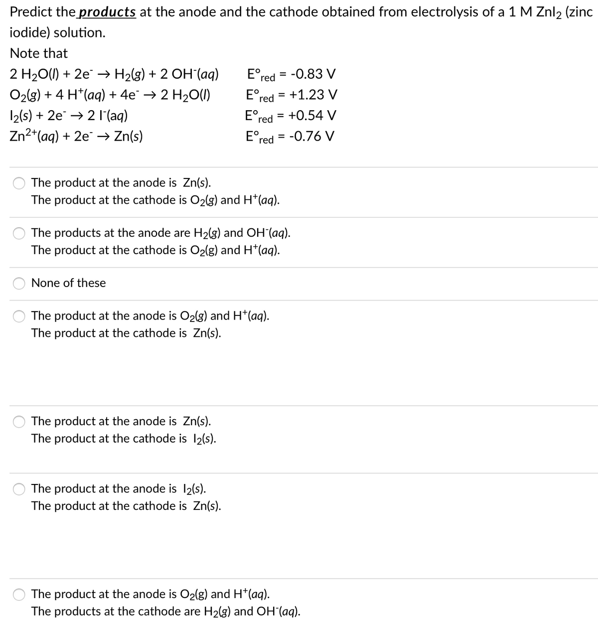 Answered Predict The Products At The Anode And Bartleby