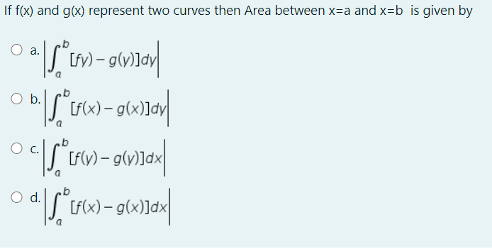 Answered If F X And G X Represent Two Curves Bartleby