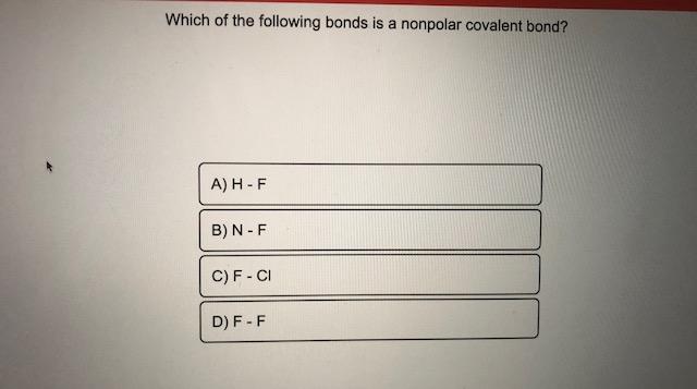 Answered Which Of The Following Bonds Is A Bartleby