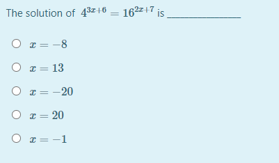 Answered The Solution Of 43z 6 162z 7 Is O T Bartleby