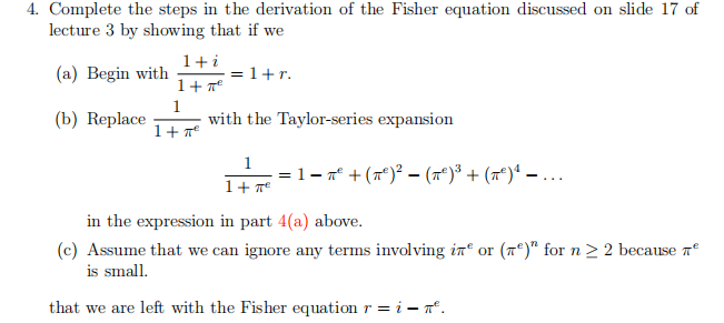 Answered 4 Complete The Steps In The Derivation Bartleby