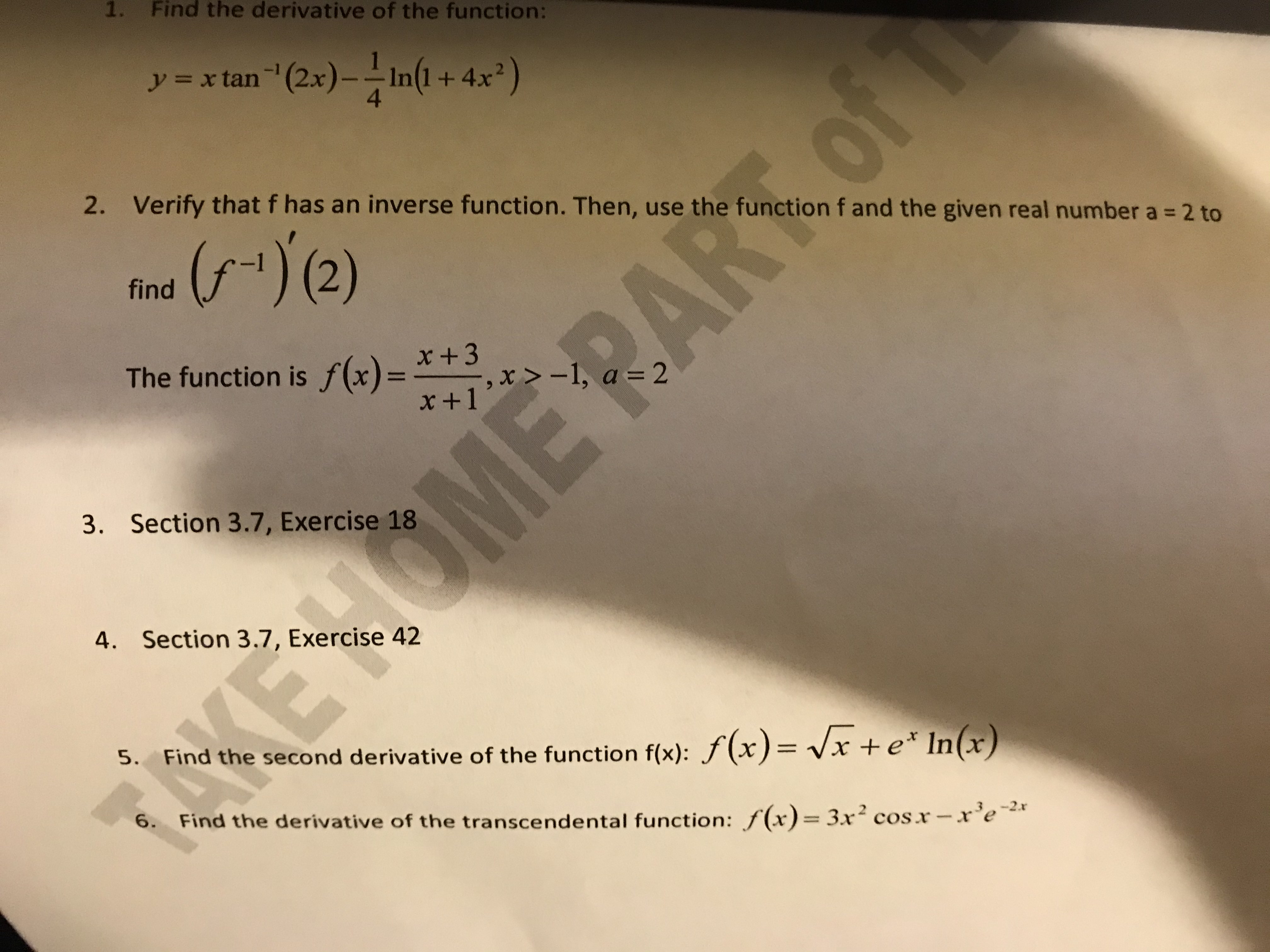 Answered 1 Find The Derivative Of The Function Bartleby