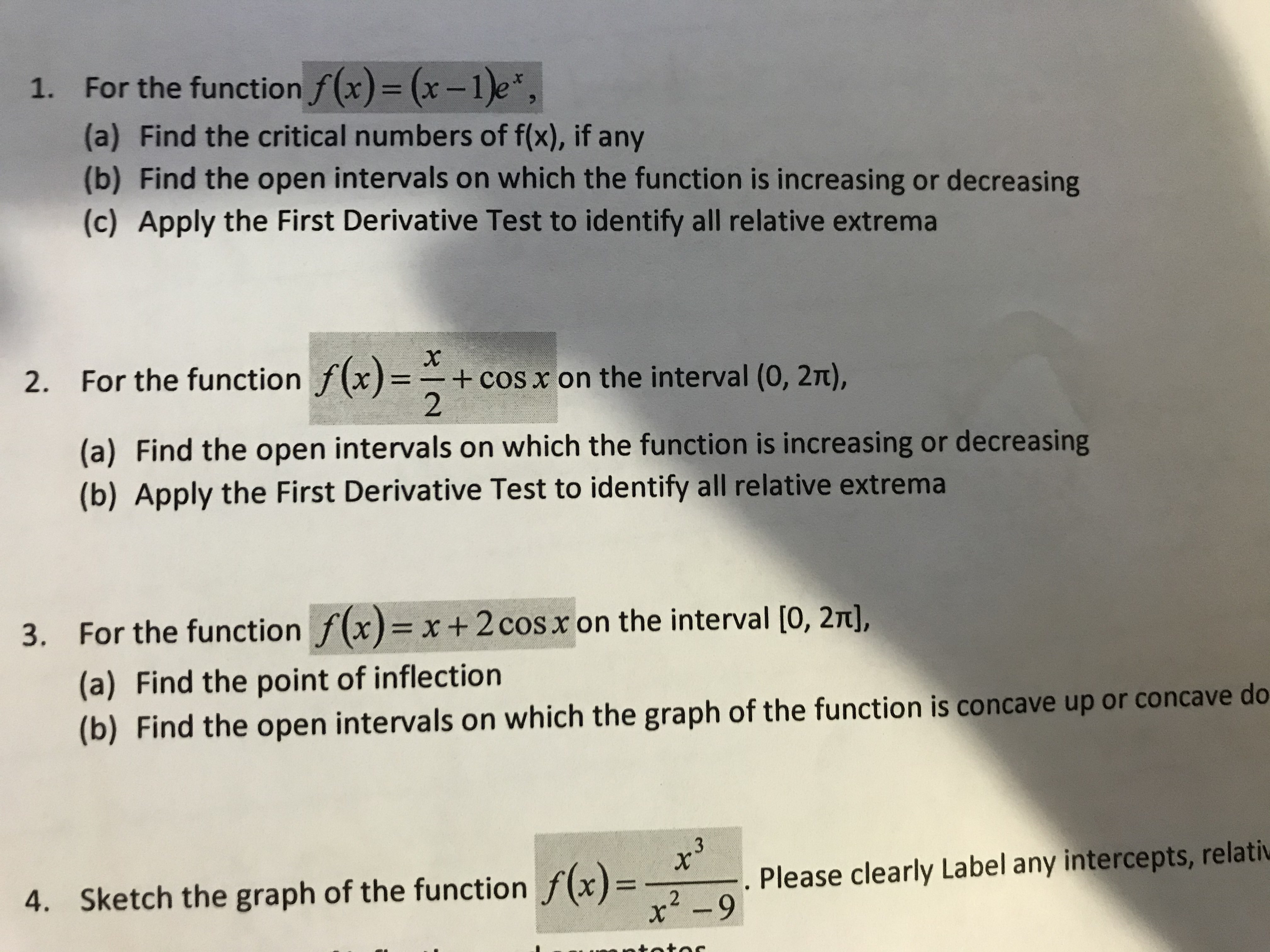 Answered 1 For The Function F X X 1 E A Bartleby