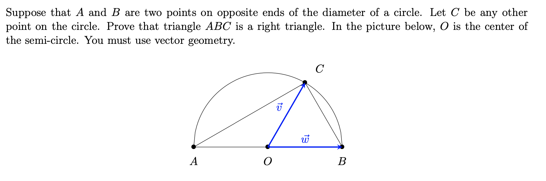 Answered: Suppose that A and B are two points on… | bartleby