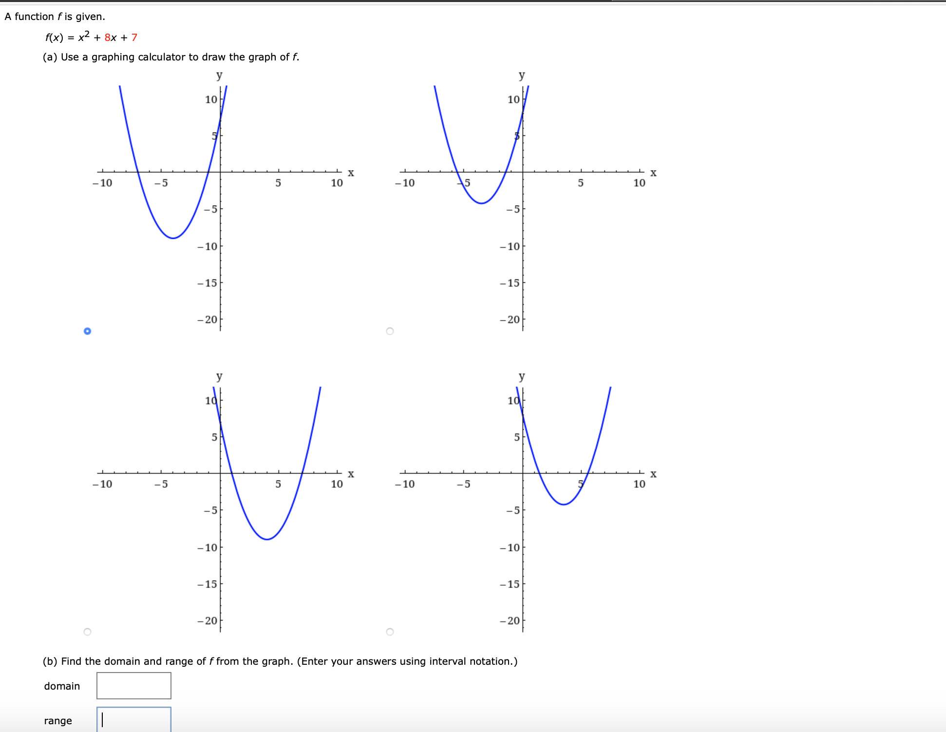 Answered A Function F Is Given F X X2 8x Bartleby