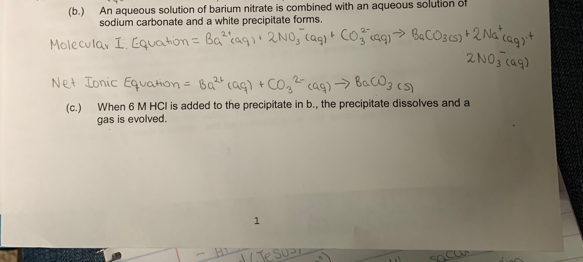 Answered: An aqueous solution of barium nitrate… | bartleby