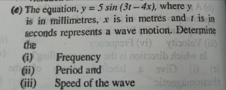 Answered e The equation  y 5 sin 3t  4x  bartleby