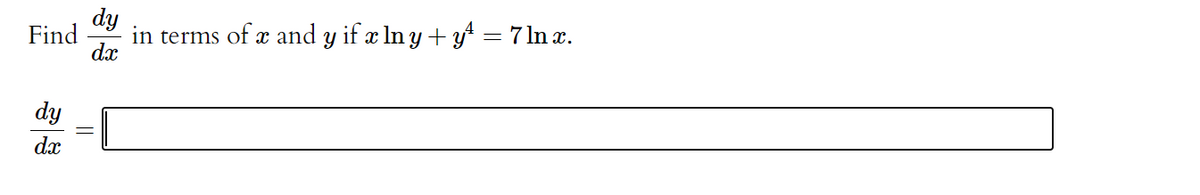 Answered Dy In Terms Dx Of Ae And Y If Ae In Y Y Bartleby