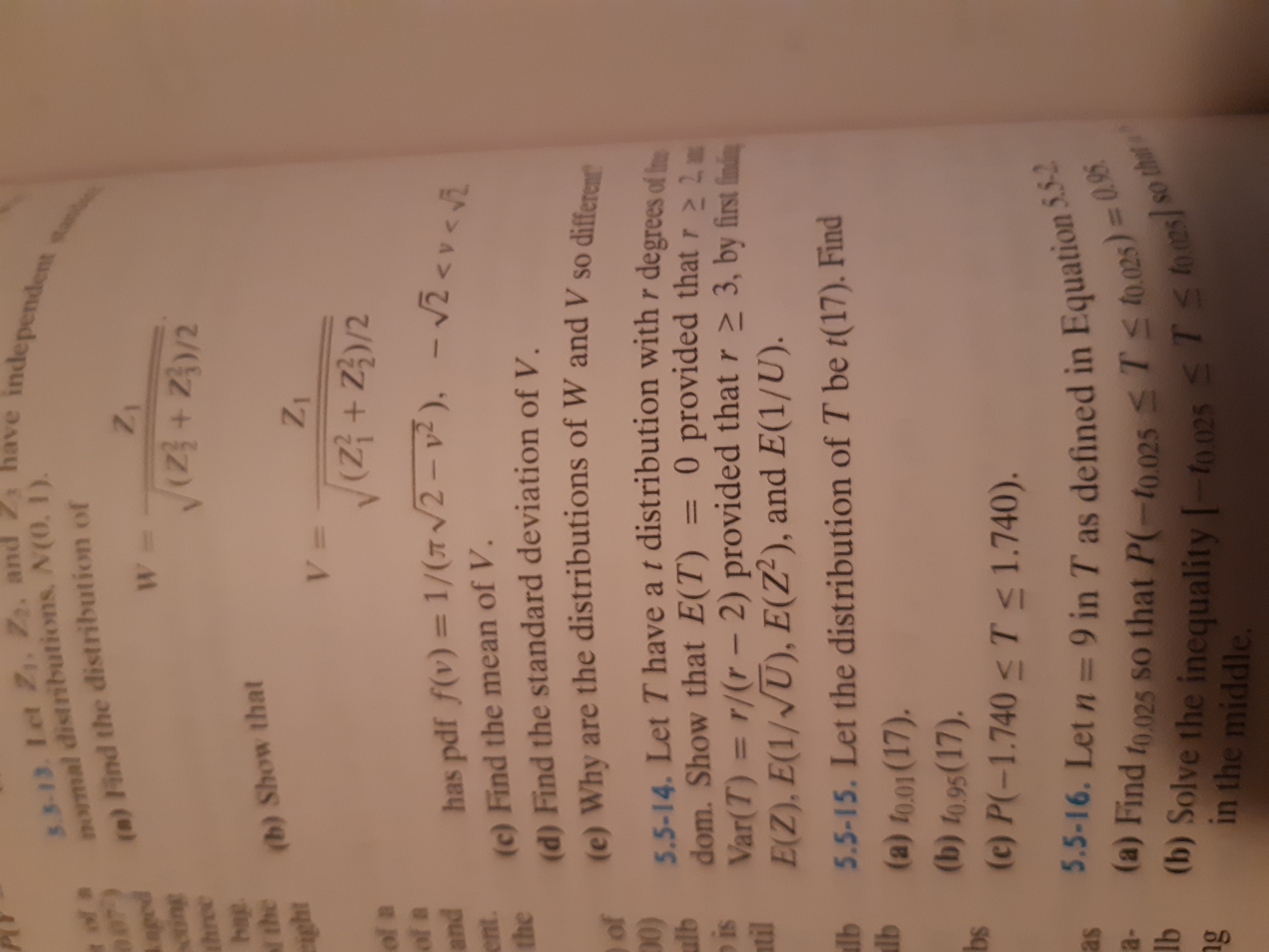 Answered 5 5 15 Let The Distribution Of T Be Bartleby