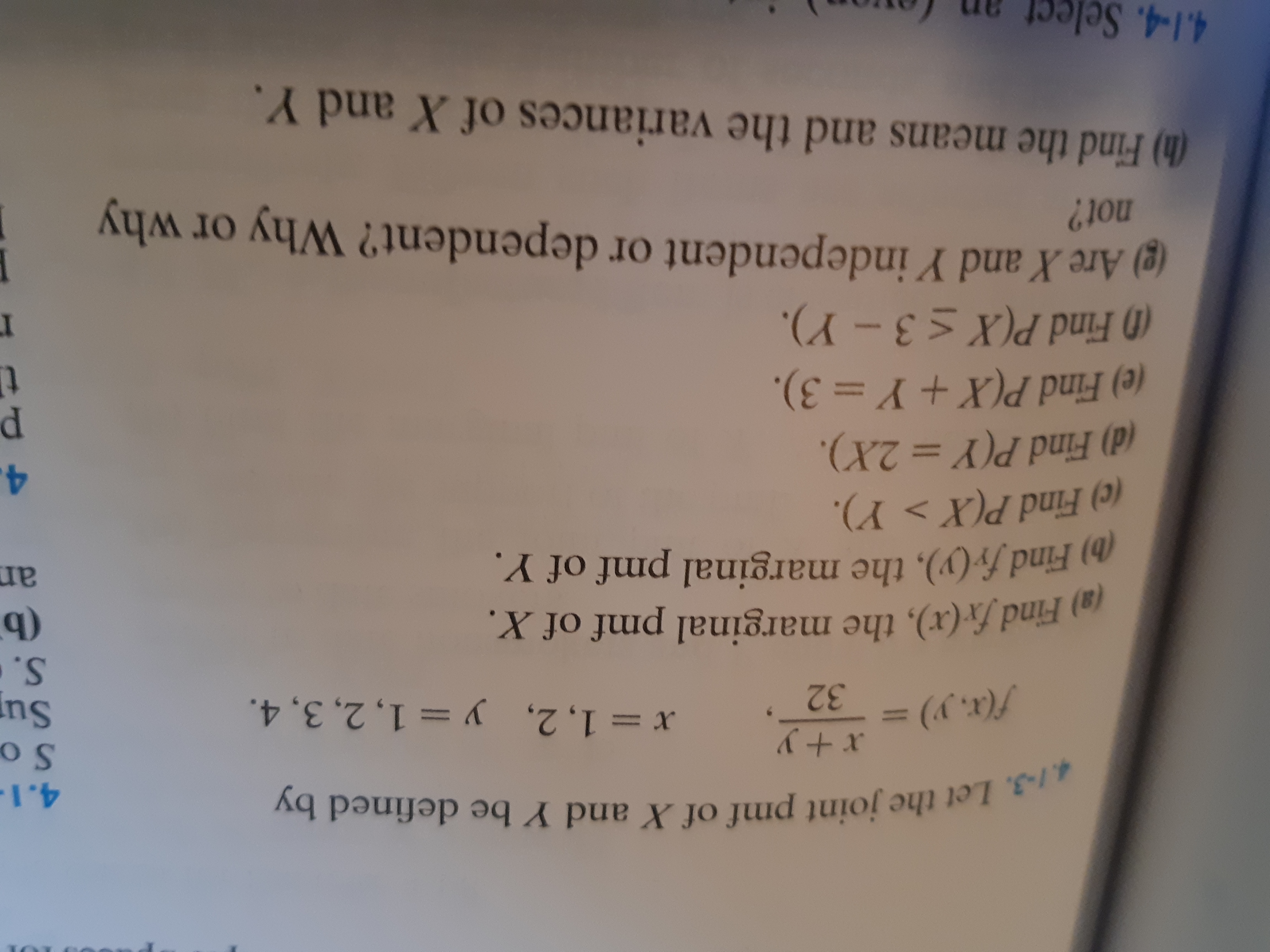 Answered 4 1 3 Let The Joint Pmf Of X And Y Be Bartleby