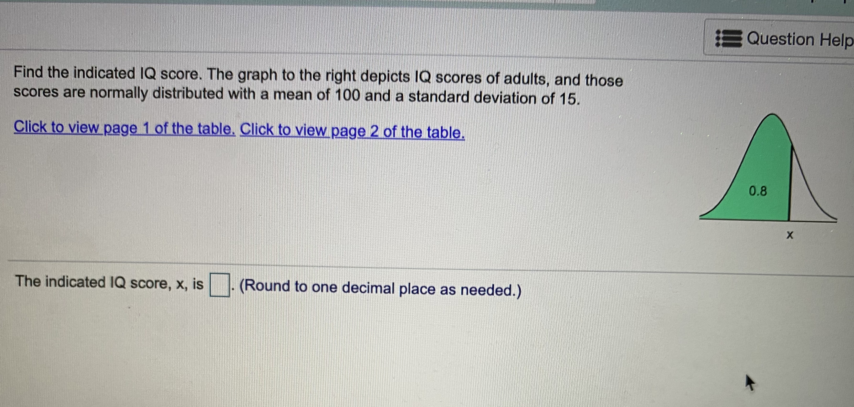 Answered Find The Indicated Iq Score The Graph Bartle