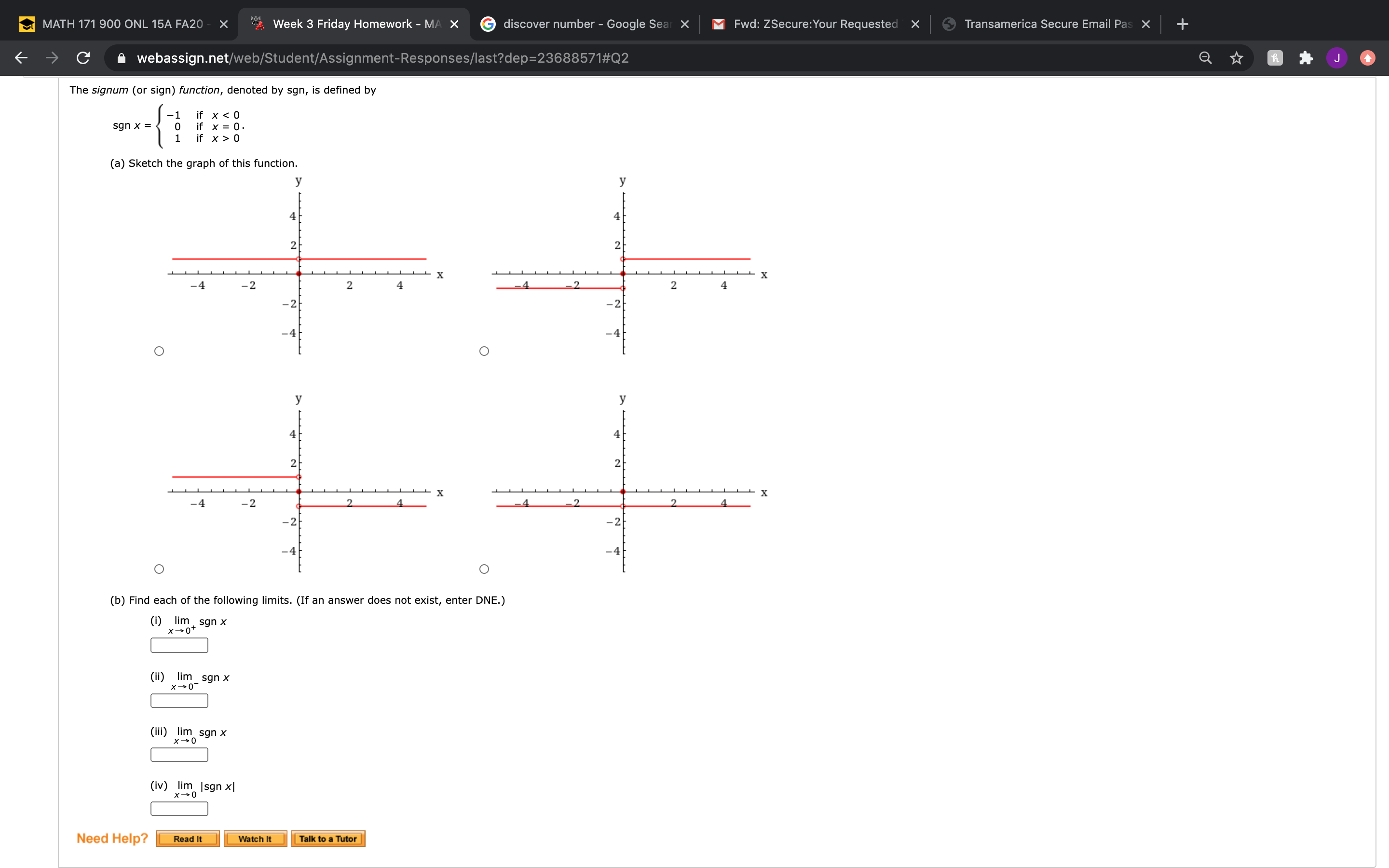 Answered The Signum Or Sign Function Denoted Bartleby