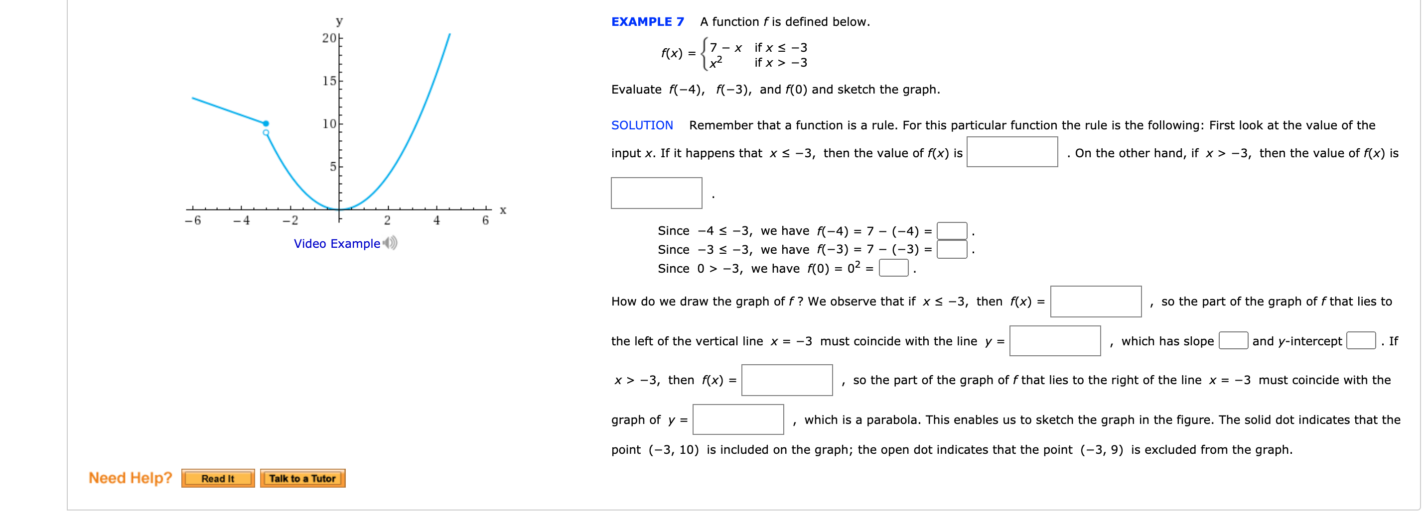 Answered Y Example 7 A Function F Is Defined Bartleby