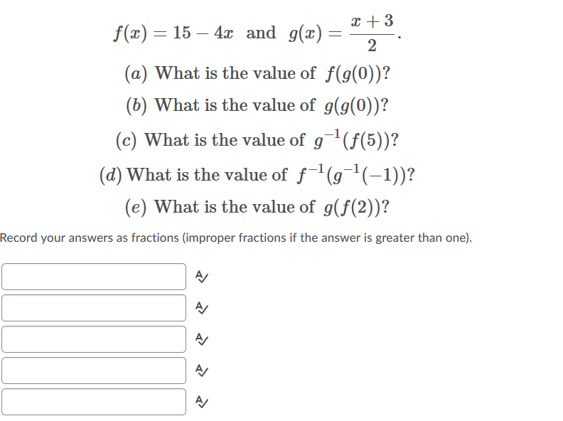 Answered X 3 F X 15 4x And G X A Bartleby