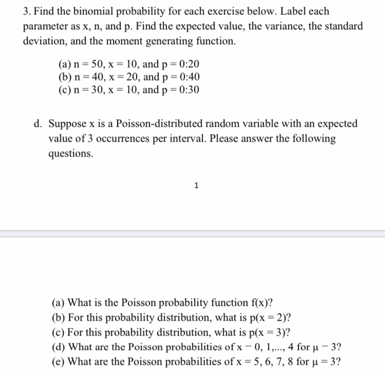 Answered 3 Find The Binomial Probability For Bartleby