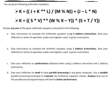 Answered You Are Given Following Arithmetic Bartleby