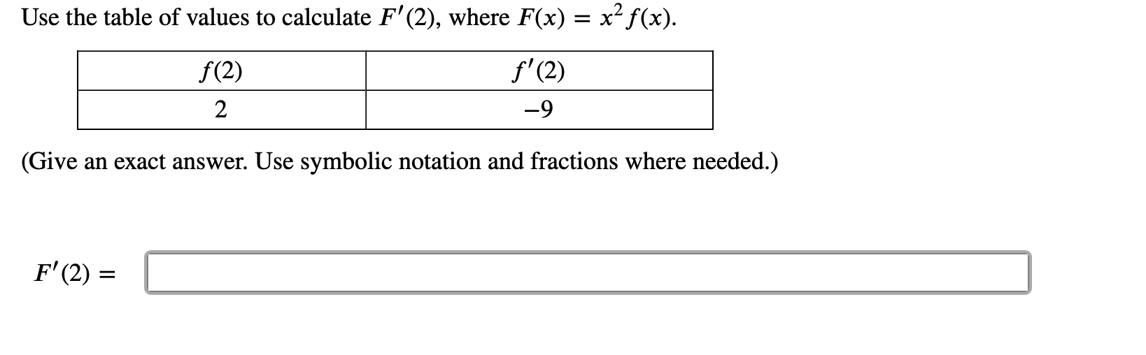 Answered Use The Table Of Values To Calculate Bartleby