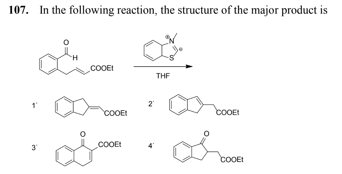 Answered: 107. In The Following Reaction, The… | Bartleby