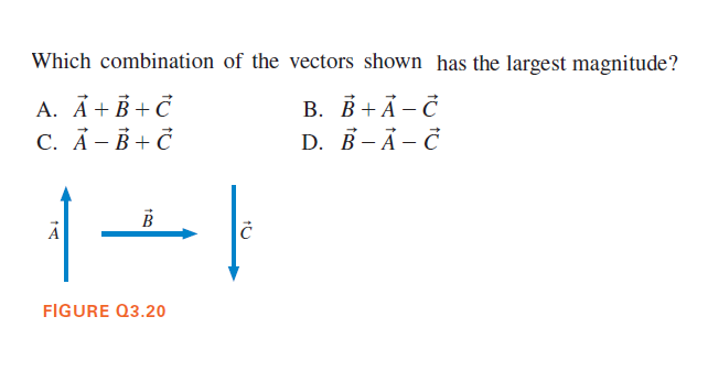 Answered Which Combination Of The Vectors Shown Bartleby