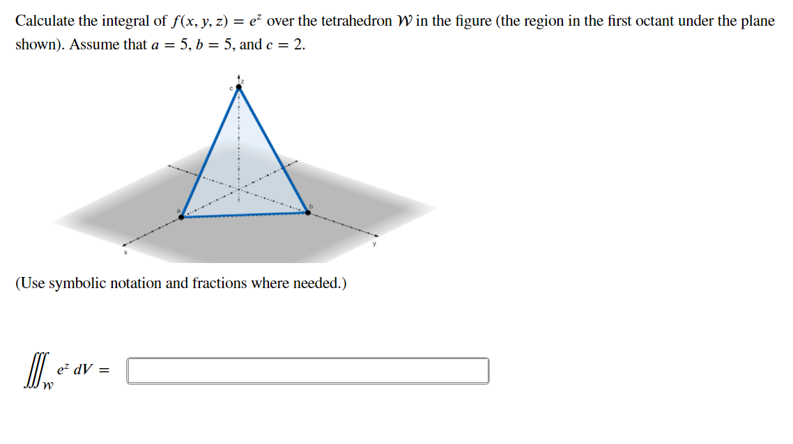 Answered Calculate The Integral Of F X Y Z Bartleby