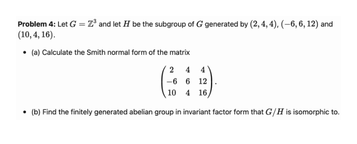 Answered Problem 4 Let G Z And Let H Be The Bartleby