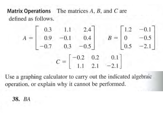 Answered: Matrix Operations The matrices A, B,… | bartleby