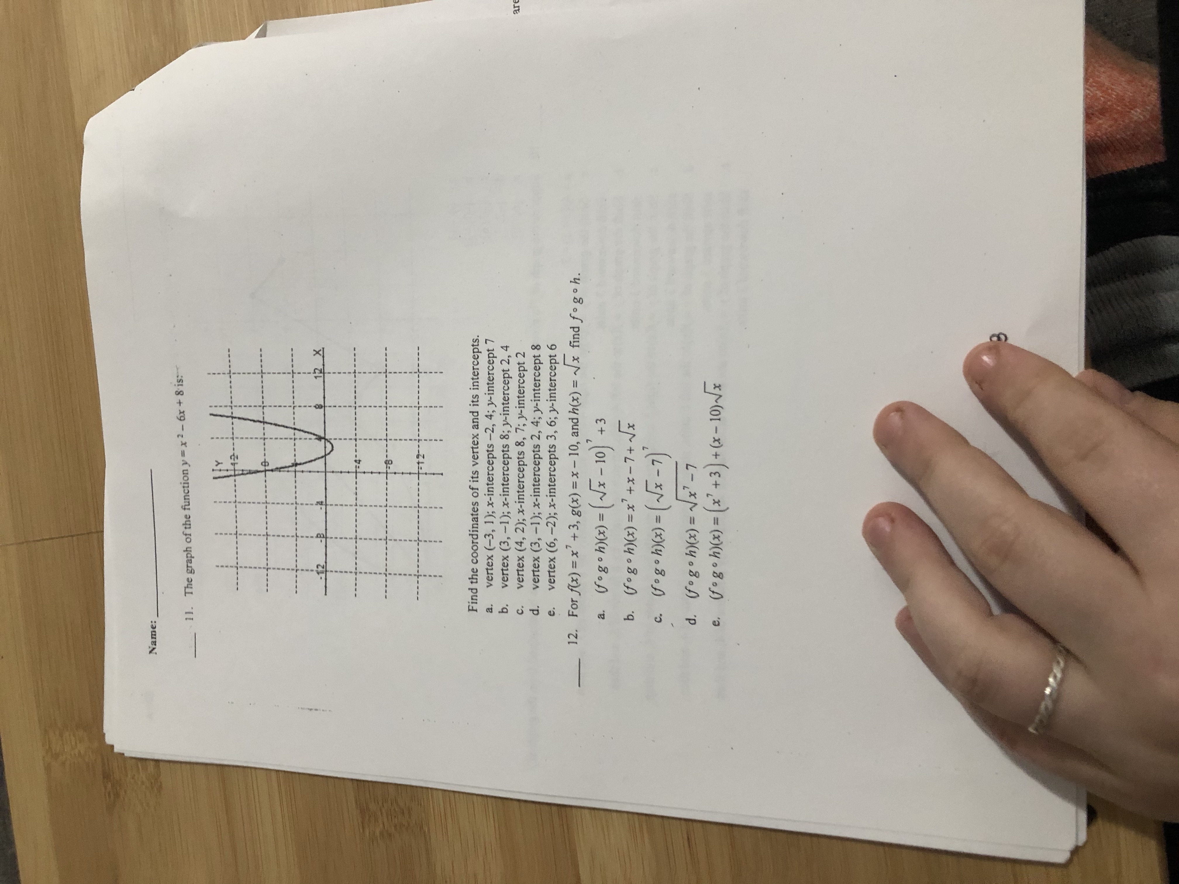 Answered Name 11 The Graph Of The Function Bartleby