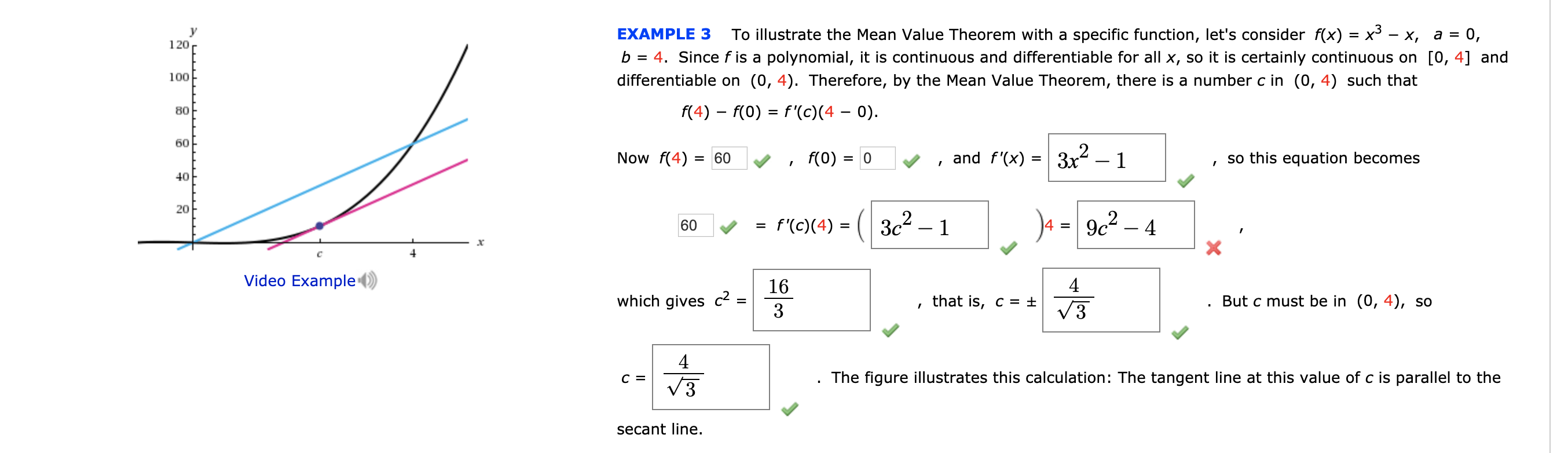 Answered To Illustrate The Mean Value Theorem Bartleby