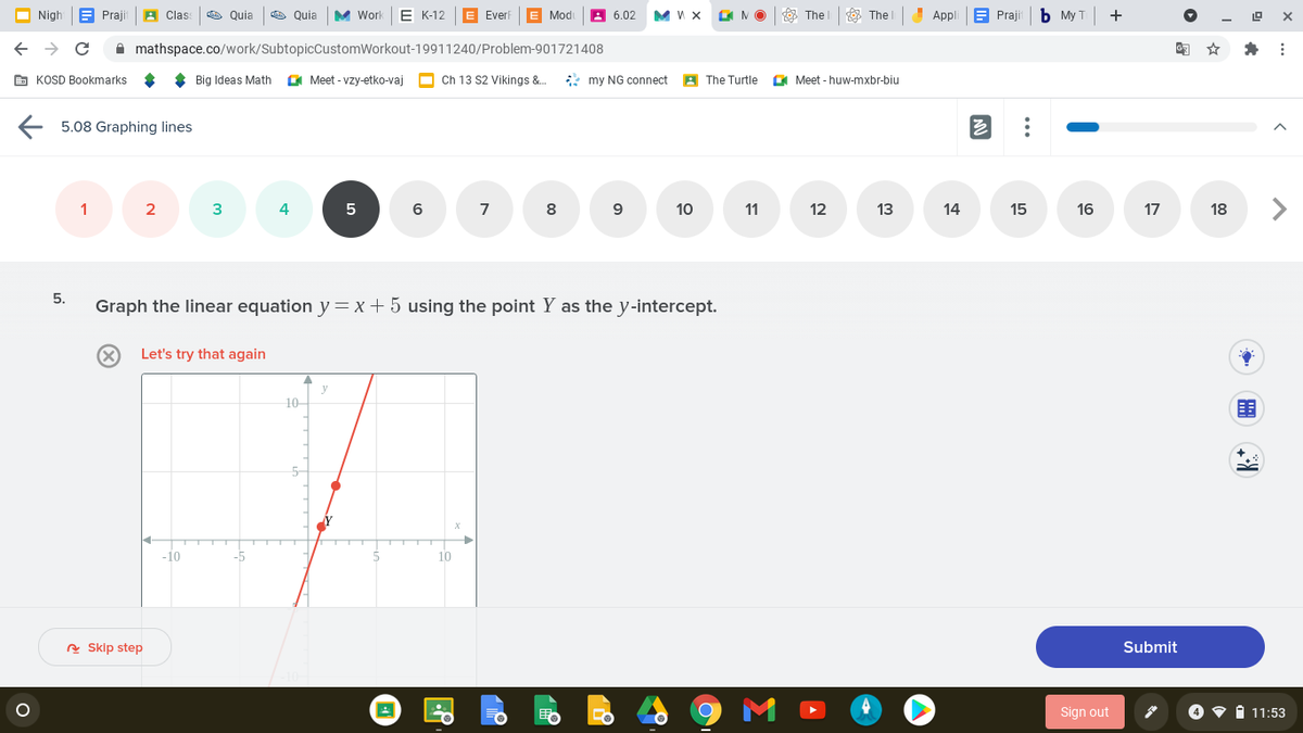 Answered Graph The Linear Equation Y X 5 Using Bartleby