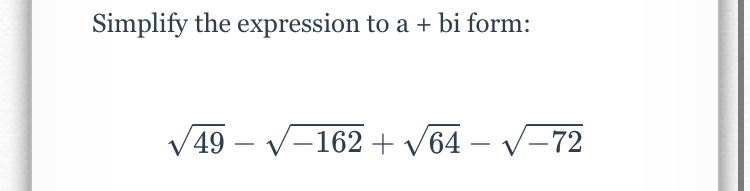 Answered Simplify The Expression To A Bi Form Bartleby