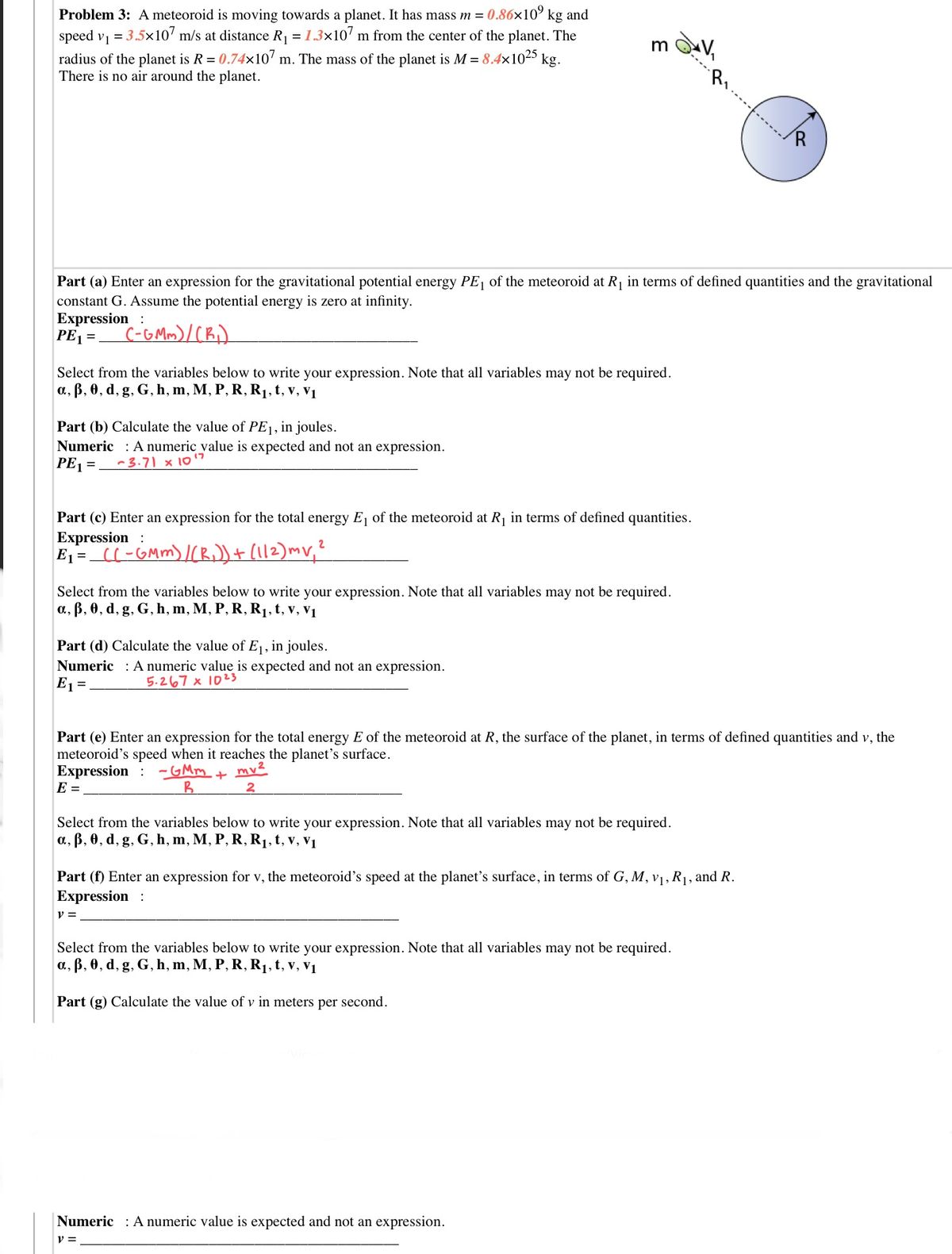 Answered Problem 3 A Meteoroid Is Moving Bartleby