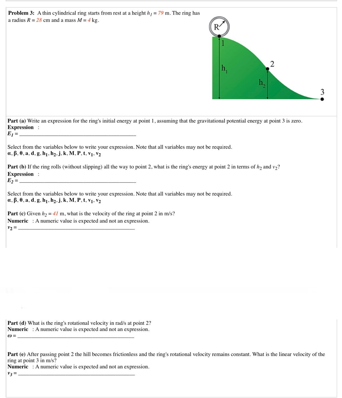 Answered Problem 3 A Thin Cylindrical Ring Bartleby