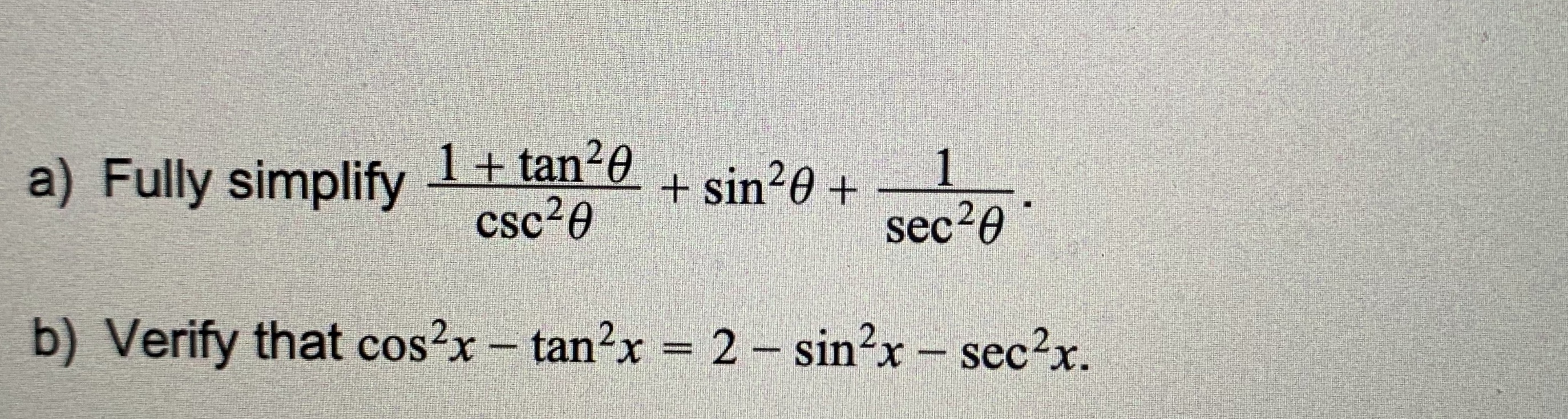 Answered Cos X Tan2x 2 Sin X Sec X Bartleby