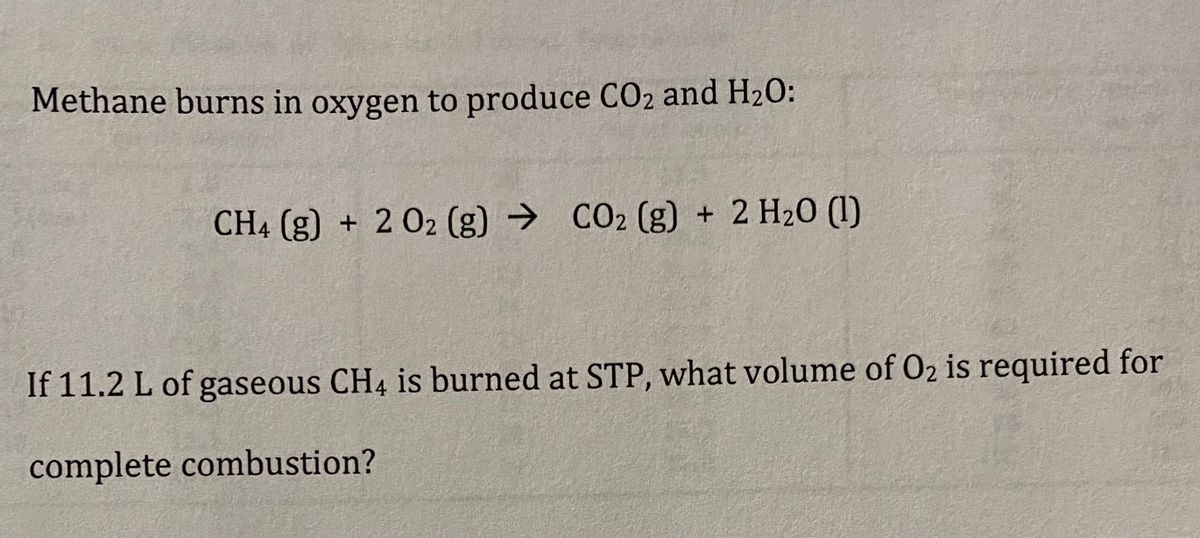 Answered Methane Burns In Oxygen To Produce Co2 Bartleby