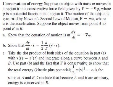 Answered Conservation Of Energy Suppose An Bartleby