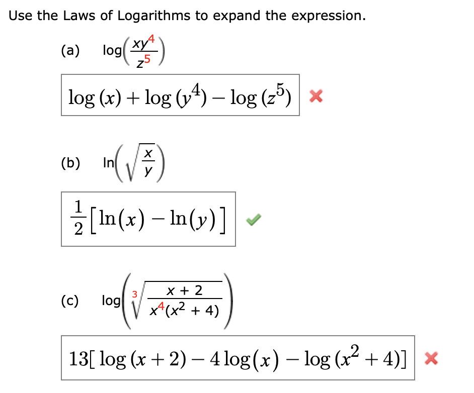 Answered Use The Laws Of Logarithms To Expand Bartleby