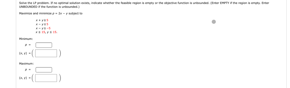 Answered Solve The Lp Problem If No Optimal Bartleby