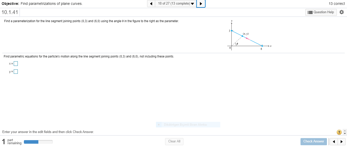 Answered: Find a parameterization for the line… | bartleby