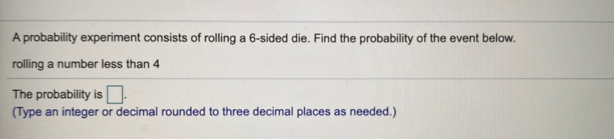 Answered: A probability experiment consists of… | bartleby